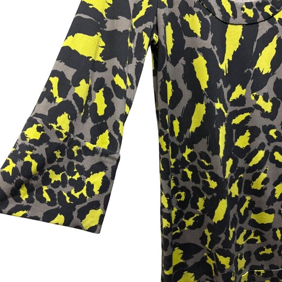 Diane Von Furstenberg Vintage Leopard Print Silk Jersey Mini Dress Size 12 - Picture 7 of 9